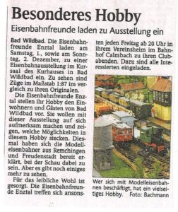 Ausstellung in Enztalhalle
