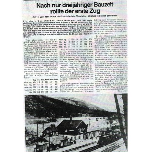 125 Jahre Enztalbahn